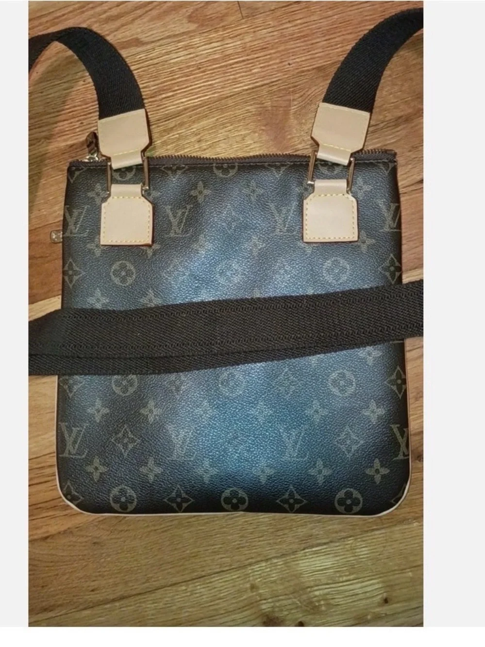 Louis Vuitton Monogram Canvas Messenger Bag in Brown and Cream